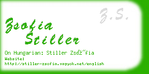 zsofia stiller business card